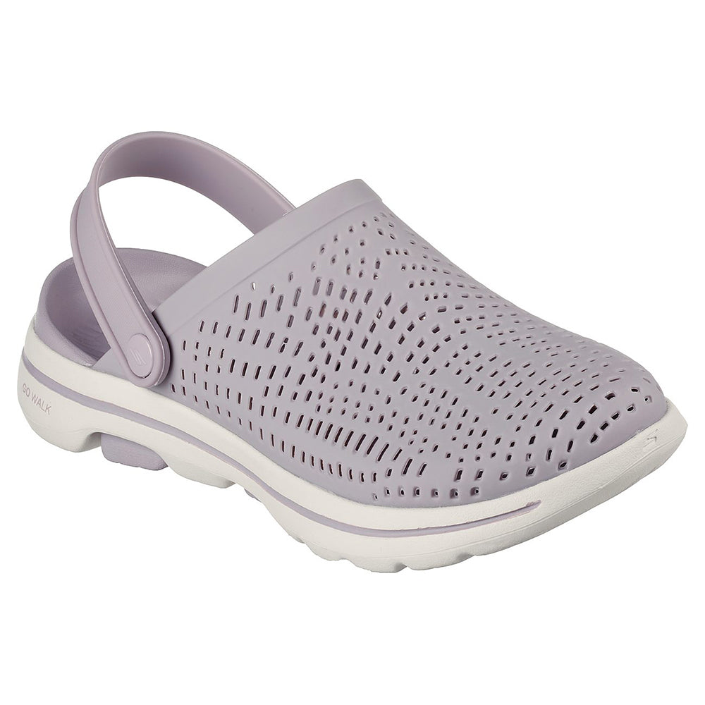 Skechers Women's Molded Closed Toe Rain Sandals Foamies GOwalk 5 Shoes - 111103-LAV