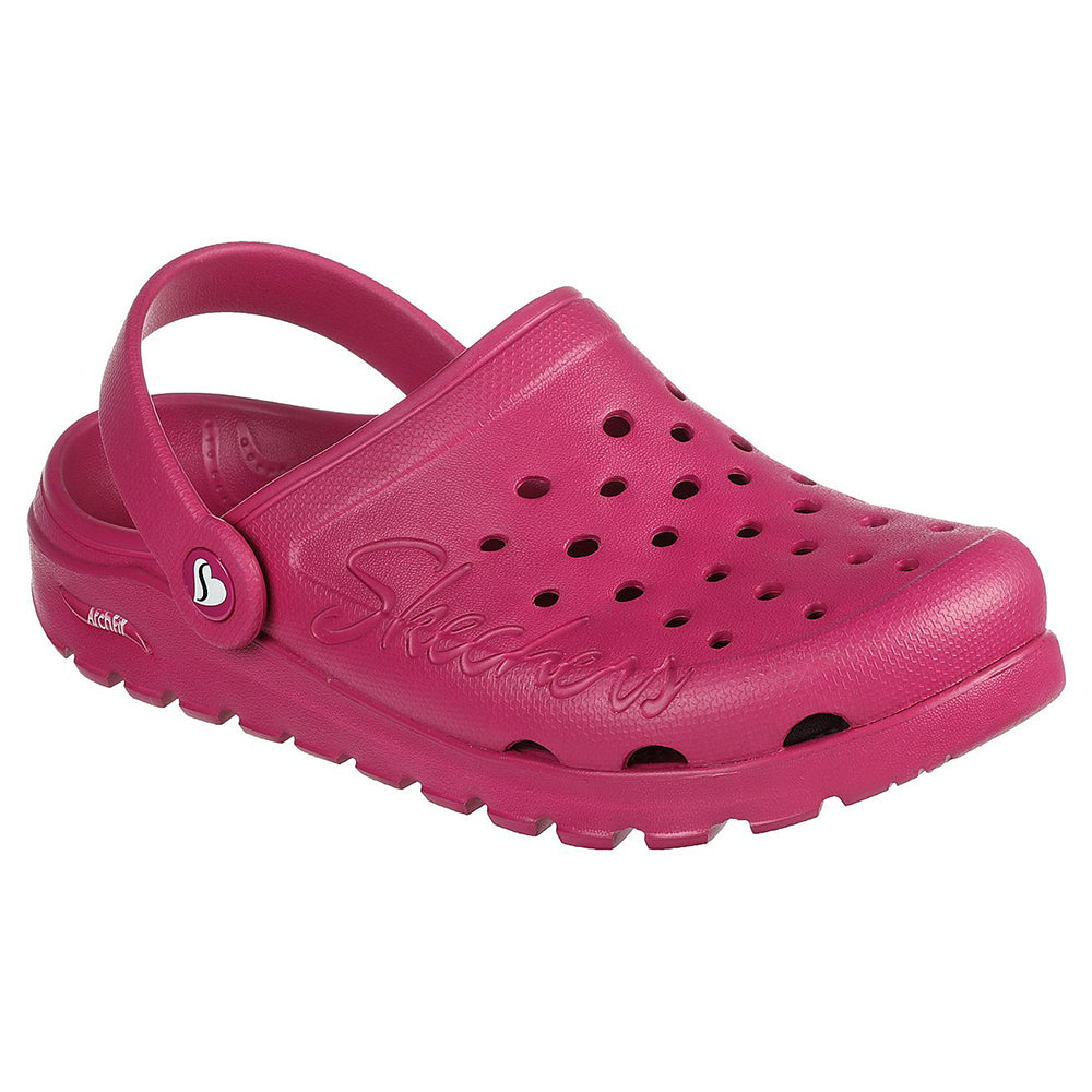 Skechers Women's Molded Closed Toe Rain Slippers Foamies Arch Fit Footsteps Shoes - 111371-FUS